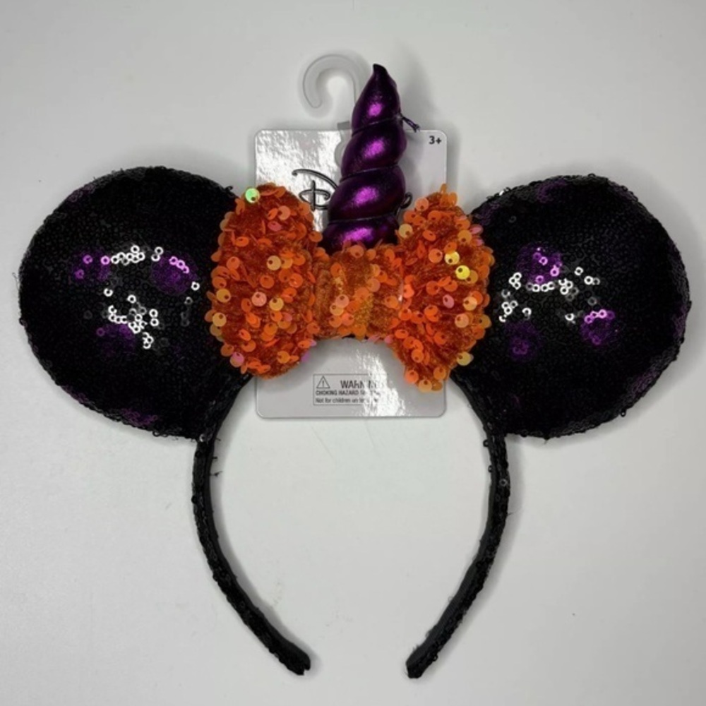 NWT Disney Collection Girls Halloween Unicorn Minnie Mouse Ears Headband NEW